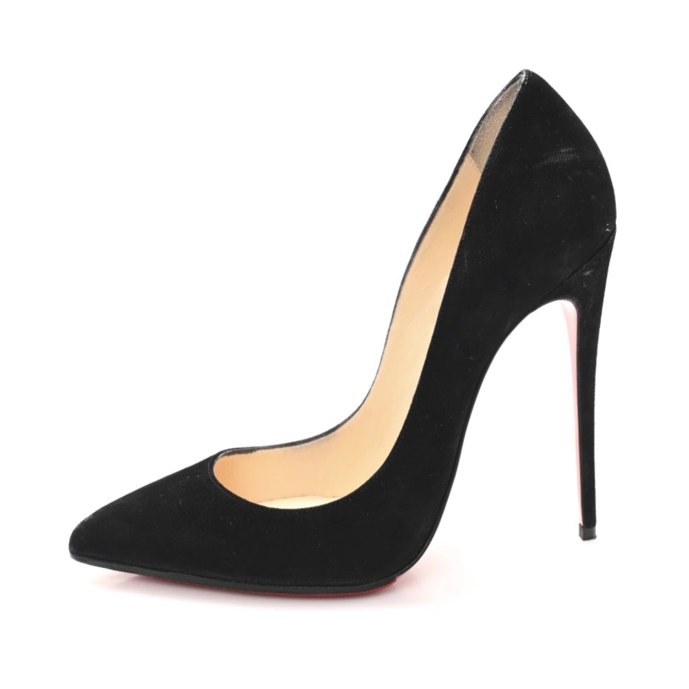 Christian Louboutin pigalle follies Black Suede Heels